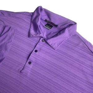 Tiger Woods Collection XXL Purple 1/4 Snap Up Short Sleeve Dri Fit Polo